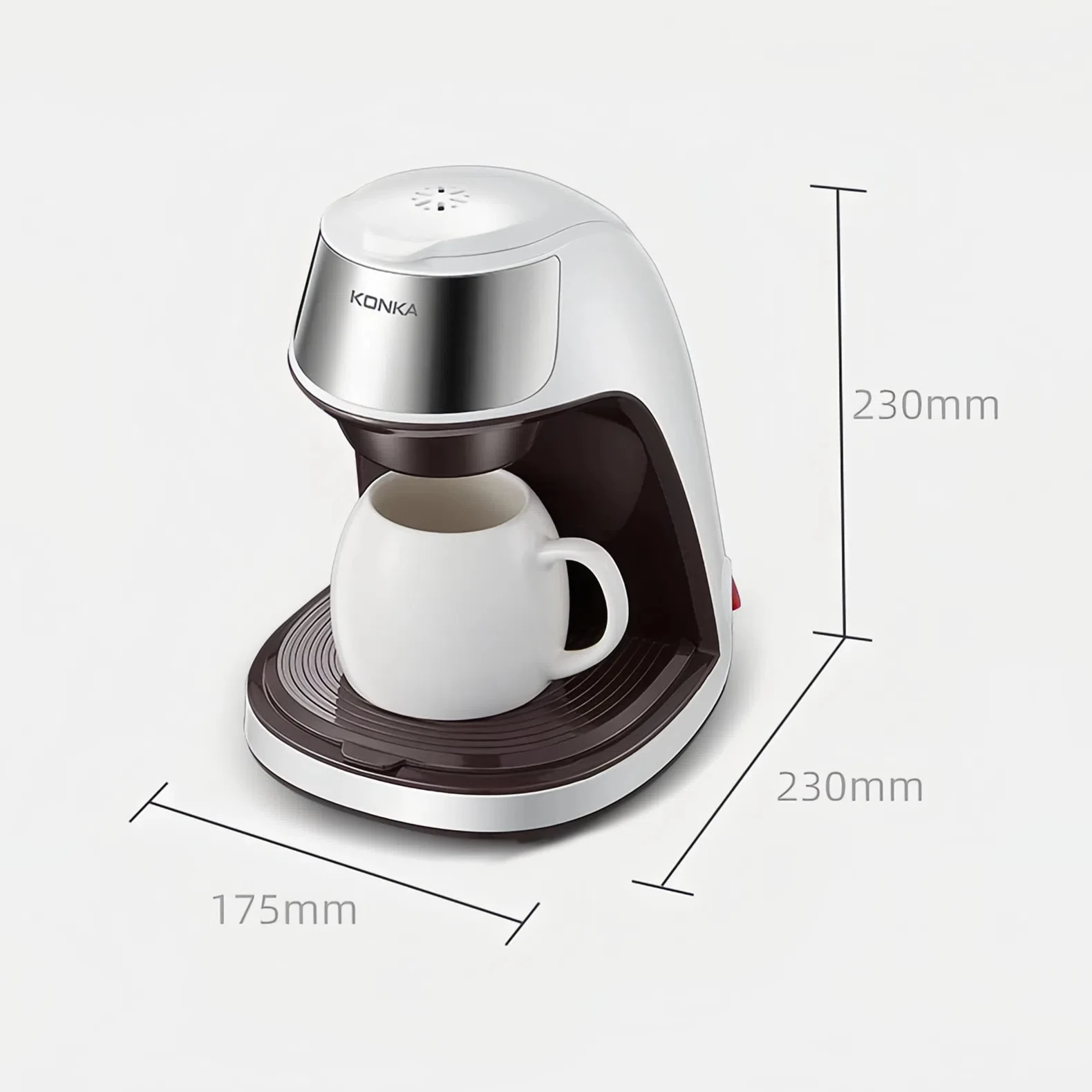 KONKA KCF-CS2 Капельна кавоварка на 10 чашок – компактна ефективна з автоматичним відключенням, багаторазовий фільтр, швидке заварювання – ідеально підходить для домашнього офісу