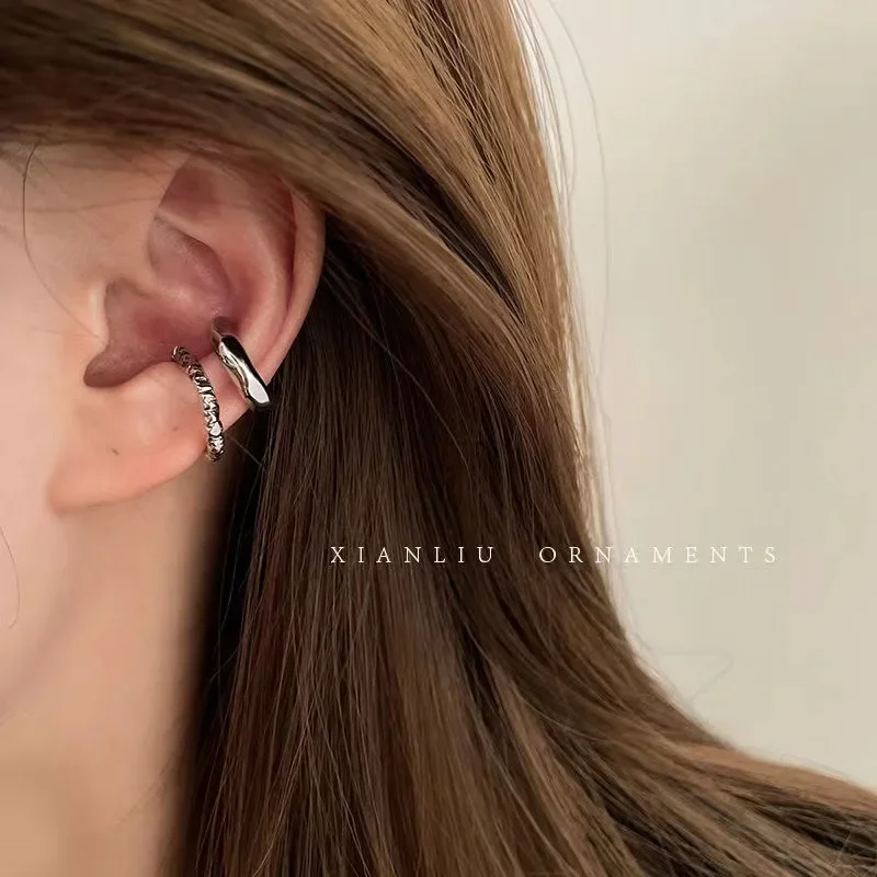 Ear Clip Earrings Clip Earrings Ear Clip Ear Accessories Punk Irregular Geometric Ear Cuff Earrings for Women Non-Piercing Metal Ear Clip Fake Cartilage Fashion Jewelry Party