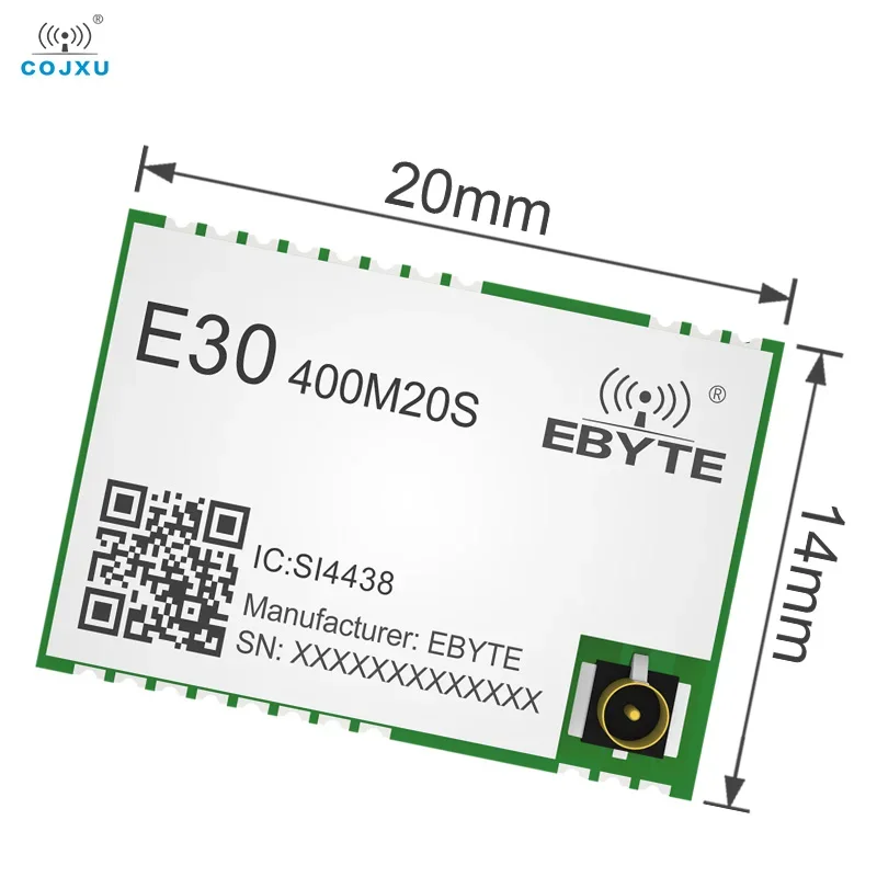 Cojxu RF 모듈, 433/470MHz SPI 2.5km 장거리 20dBm SMD GFSK 무선 송수신기 수신기 E30-400M20S(4438), SI4438