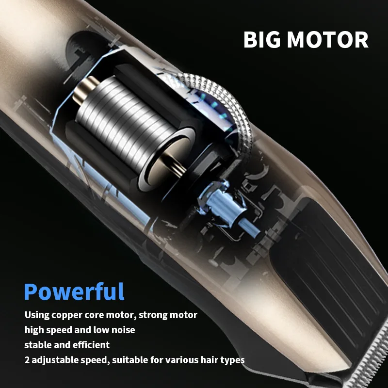 WAIKIL New Professional Men's Electric Barber Oil Head Electric scissors Carving Machine USB charge Hair clipper Hair trimmer 4