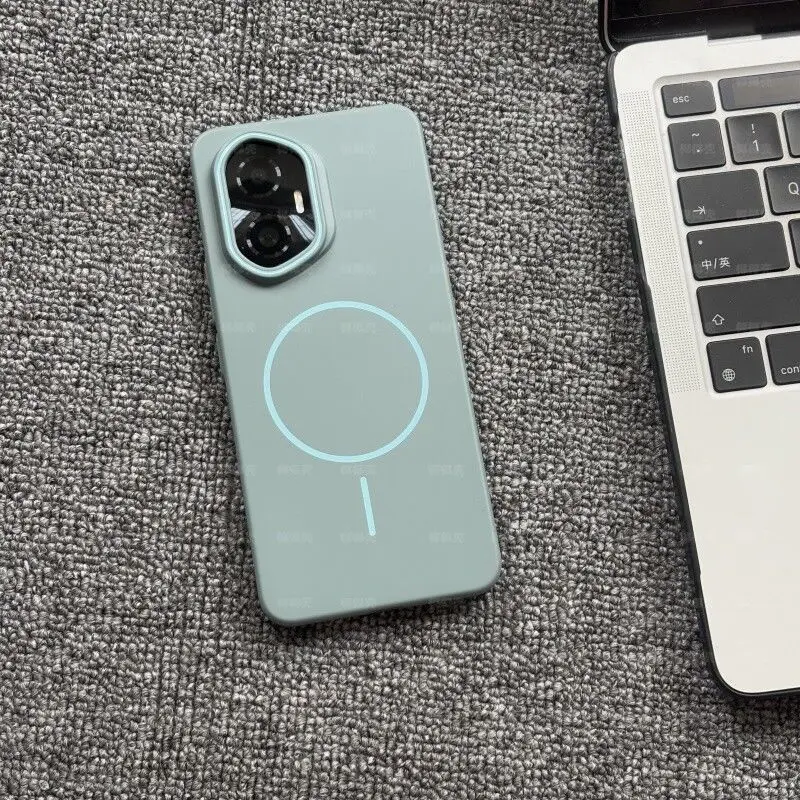 Sleek Magnetic Wireless Charging Protective Case - Hard PC Back Cover