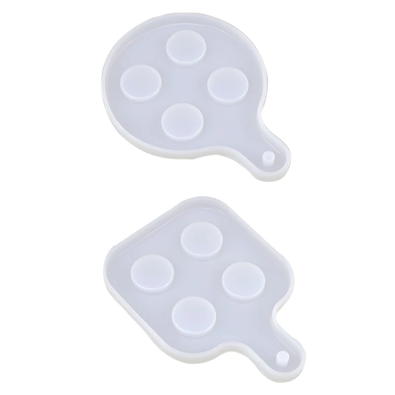 

Shot Glass Serving Tray Resin Mold,8 Holes Silicone Wine Glass Holder/Beer Serving Board Epoxy Mold For Party Home Decor
