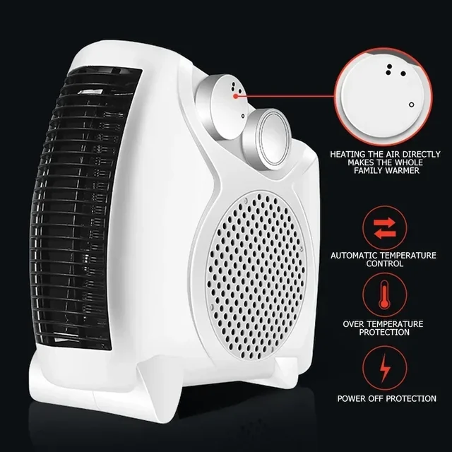 Mini Winter Electric Air Heater Fan Portable Electric Heater Automatic Temperature Control Desktop Warmer Machine Heater Fan 4