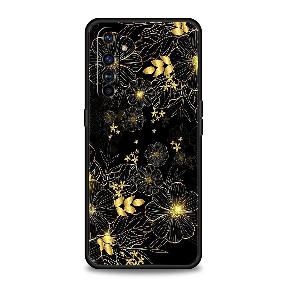 Gold Foil Art Phone Case – Premium Silicone Shell with Elegant Design