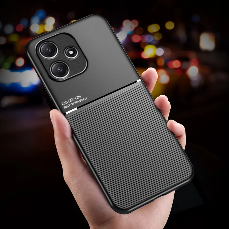 Shockproof Leather Silicone Case with Magnetic Car Holder