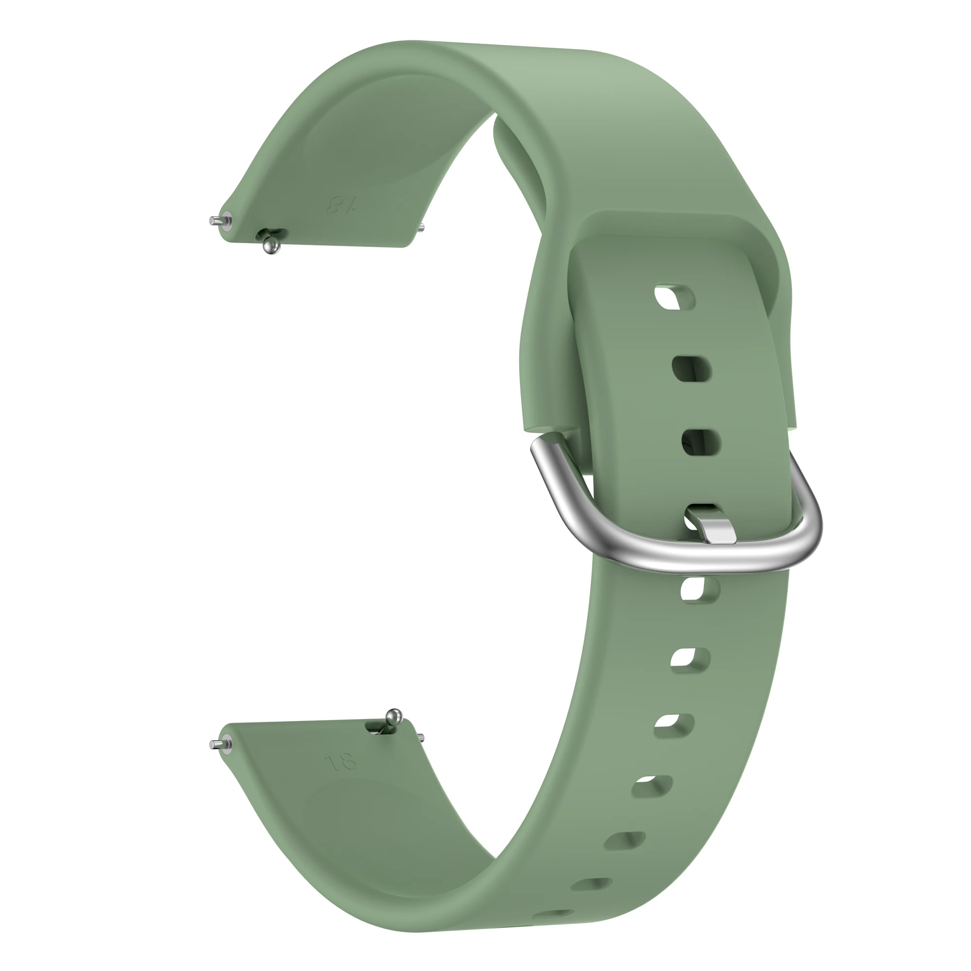 Elegant 18mm Silicone Watchband