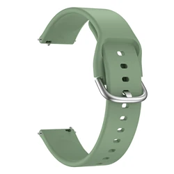 Elegant 18mm Silicone Watchband - 18mm (Avocado green)