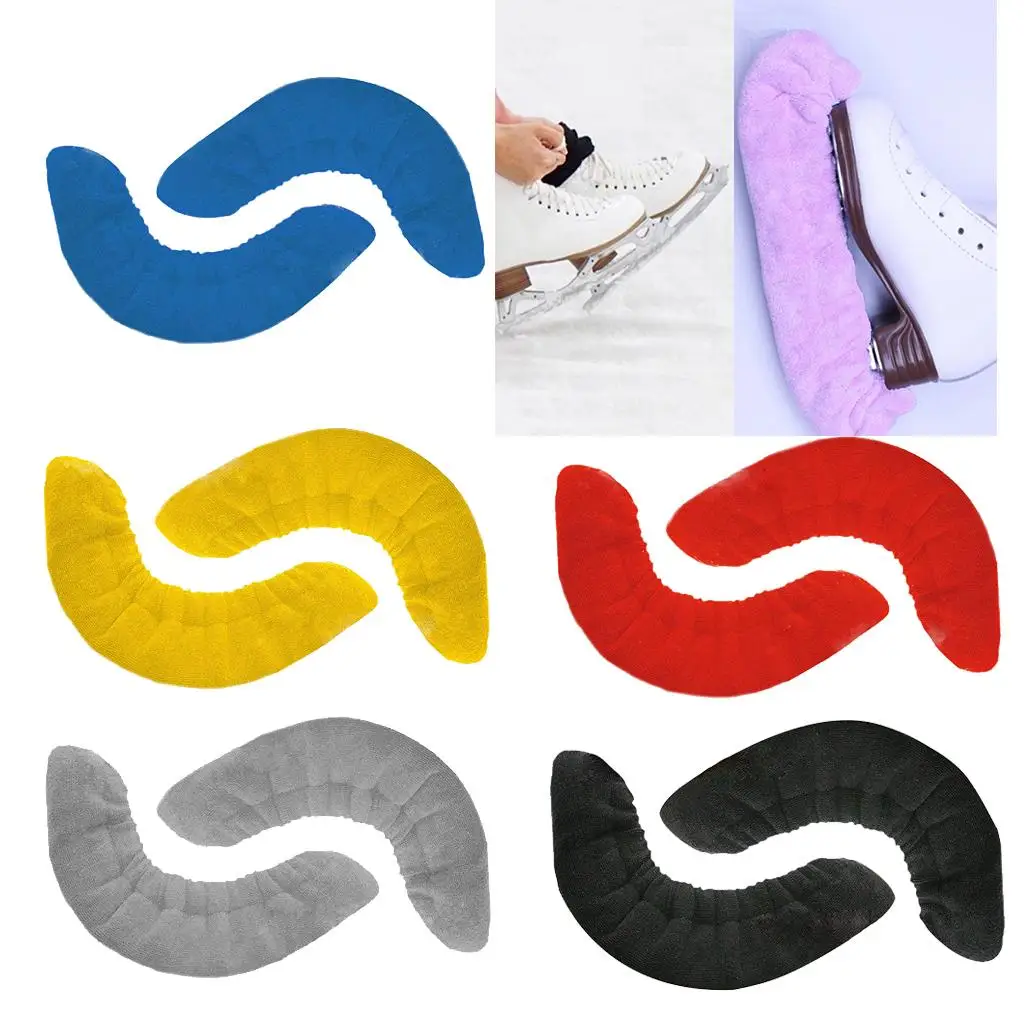Ice Skating Boots Cover Hockey Skates Blade Protector Soaker Jacket Blotters Adult Kids Skates Blade Cover 1 Pair ice skate protector
