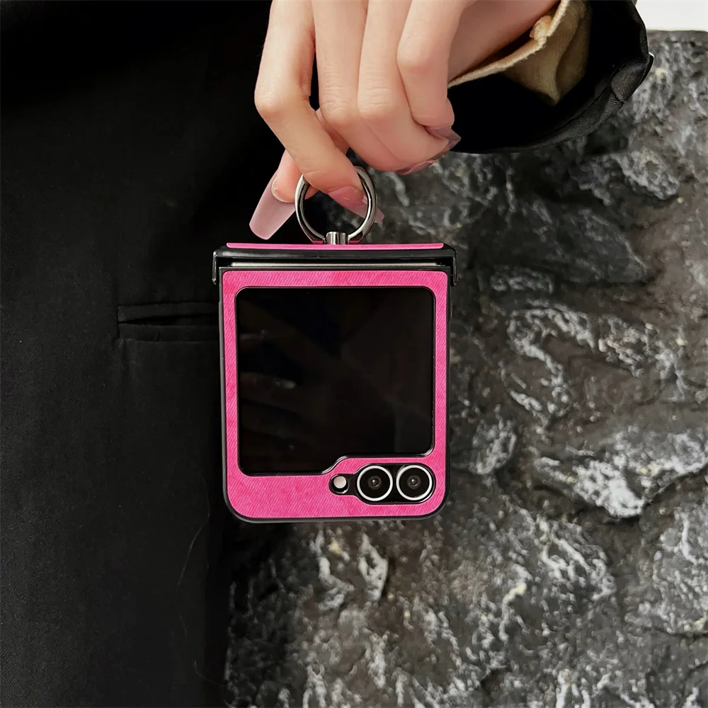 Luxury Magnetic Ring Stand with Wireless Charging Fabric Back Cover