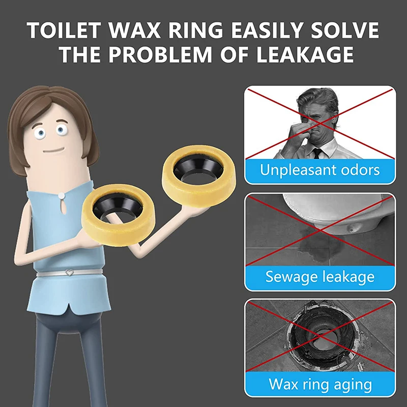 Toilet Floor Anti-leak Flange Wax Ring Bowl Gasket Sealing Ring Universal Drain Pipe Caulk Parts 1 PCS