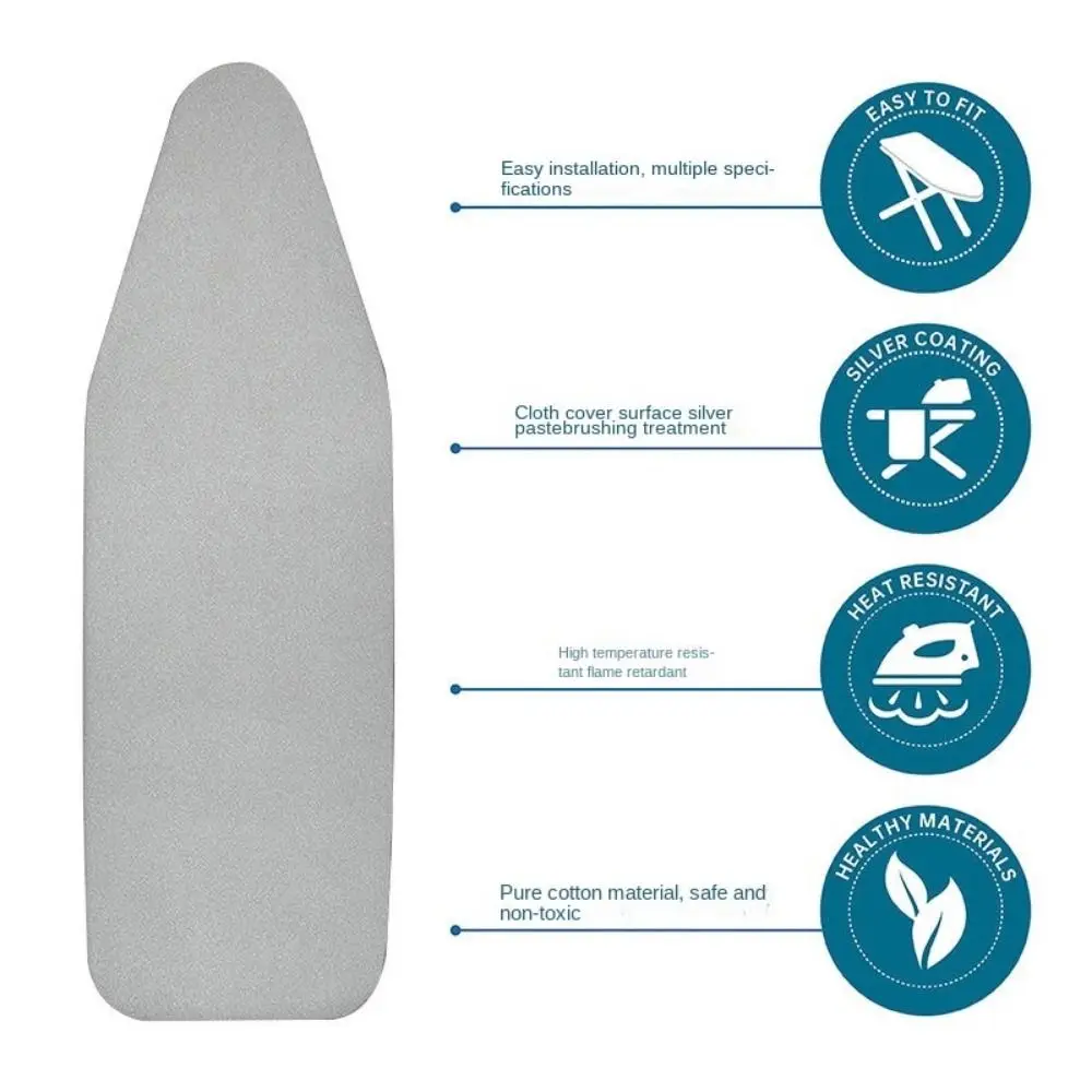 Description Picture 6 of itemIroning Board Cover With Elastic Edge Stain Resistant Scorching Iron Thick Cotton Padding Heat Shield Cover For Ironing Table