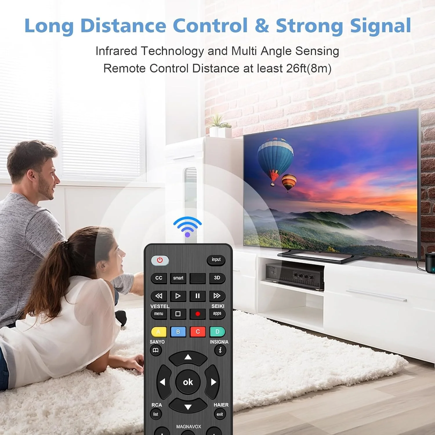 LG 및 다양한 브랜드를 위한 Universal G006 TV 원격 교체 제어