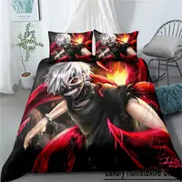 =Anime Tokyo Ghoul 3D Printed Bedding Set Duvet Covers Pillowcases Comforter Bedding Set Bedclothes Bed Linen 1