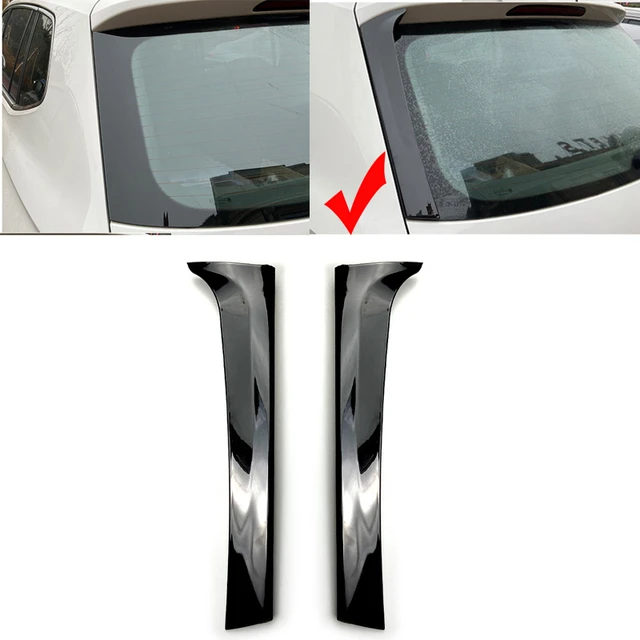 For VW Tiguan MK2 2017-2023 Pair Black Rear Window Side Wing Spoiler Trim  Cover