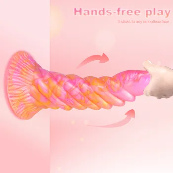 Silicone Animal Dildo Huge Monster Dragon Dildo with Suction Cup Screw Thread Anal Plug Anal Toys Female Sex Toys for Women 5