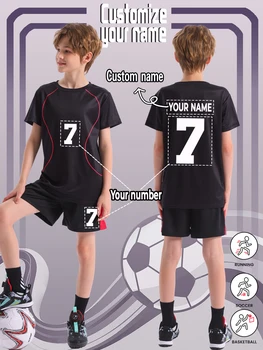 Kit Sportivo Casual per Bambini Personalizzabile con Numero e Nome, Adatto per Calcio e Uso Quotidiano