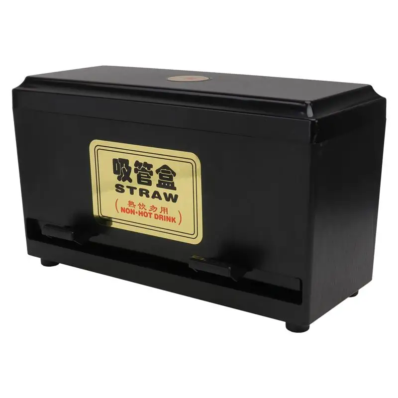 

1pc Straw Container with Lid Pen Holder Cup Straw Holder Dispenser Plastic Pencils Holder Toothpicks Holder Straw Storage Box