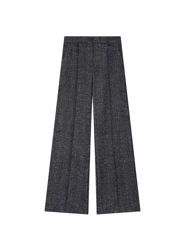 Autumn New Women's Pant Set Elegant Long-Sleeve Blazer Straight-Leg Trousers Fashionable Commuter Female Street Leisure Suit