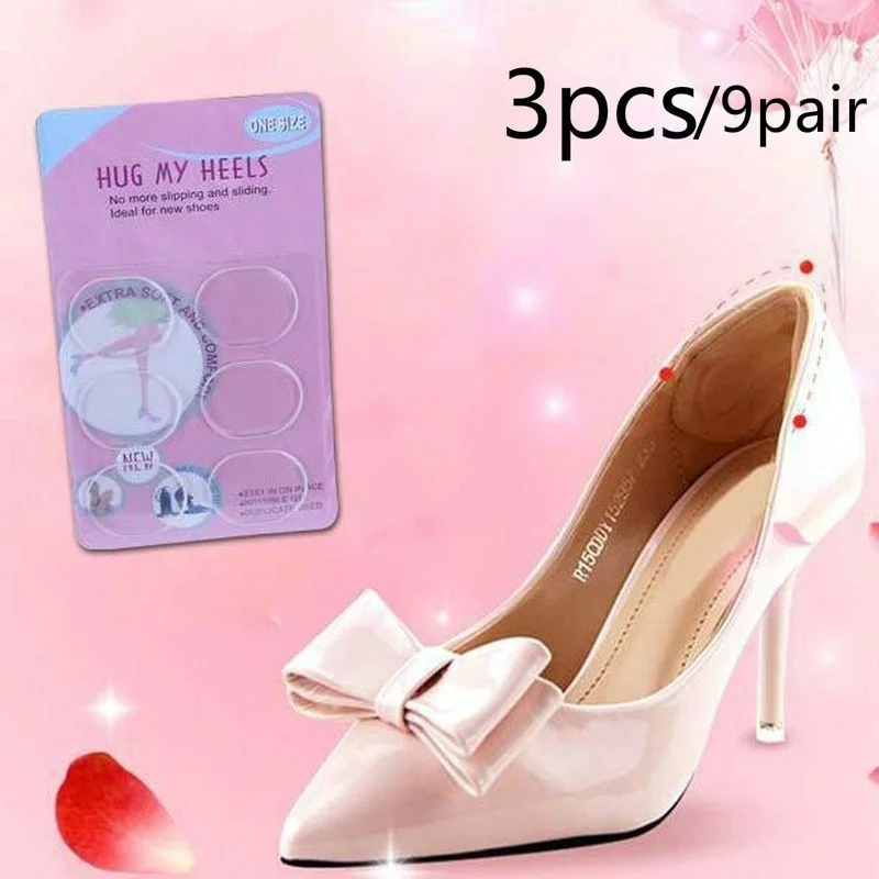 9Pairs Women Anti-wear Feet Patch Comfortable High Heels Stickers Transparent Silicone Protector Shoe Pads Round Foot Stickers
