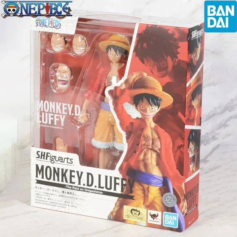 

Original Bandai S.h.figuarts One Piece Anime Figure Monkey D Luffy The Raid On Onigashima Action Figures Pvc Figurine Statue Toy