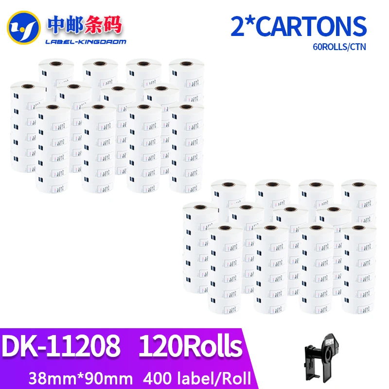 Imprimante Etiquette Couleur 10 Rouleaux D'étiquettes Brother DK-22243 - 102mm X 30,48m - Pour QL-1050, QL-1100 Et Autres Rouleaux étiquettes Adresse