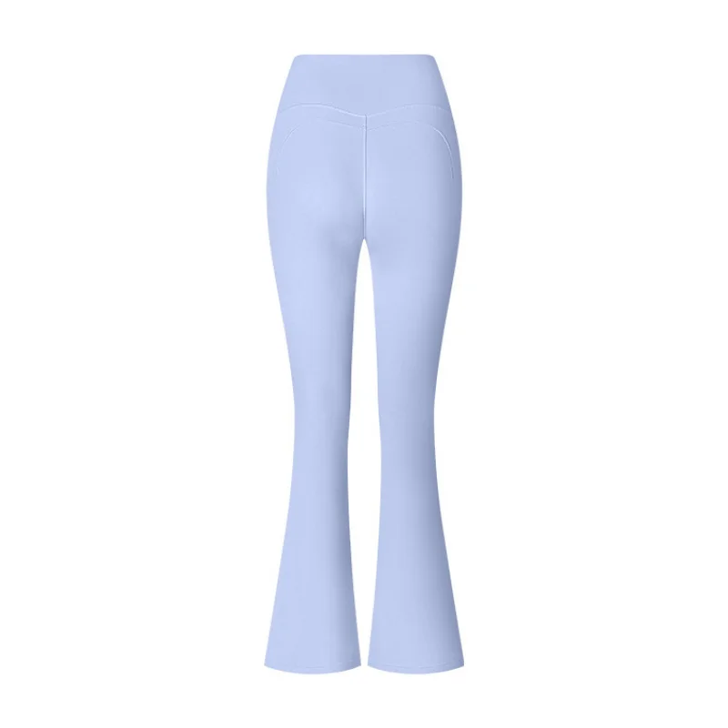 FUBEIKE New Flared Ladies Pants Seamless High Waist Brushed Shaping Micro-Pull Shaping Sports Tight Compression Leggings