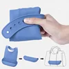 Adult Silicone Bib Elderly Eating Bib Waterproof Burping Cloth Large Size Unisex Adjustable Bib Reusable Elderly No-wash Protect 2