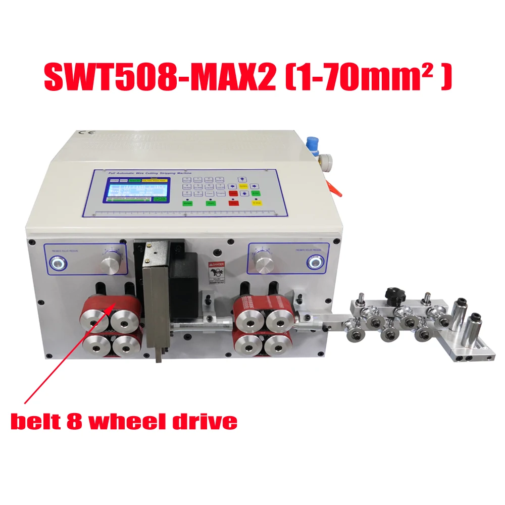 25mm2 70mm2 SWT508MAX2 4/6/8 Wheels Automatic Wire Stripping And