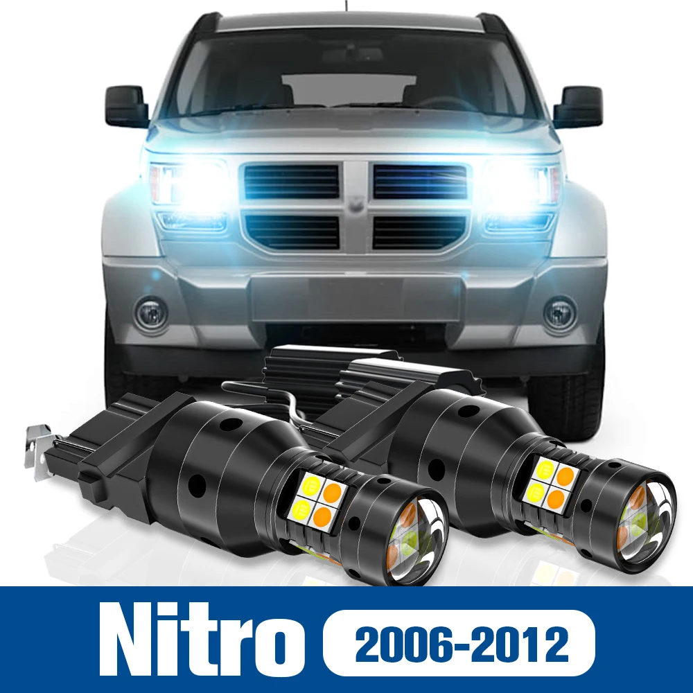 

2x LED Dual Mode Turn Signal+Daytime Running Light DRL Accessories Canbus For Dodge Nitro 2006-2012 2007 2008 2009 2010 2011