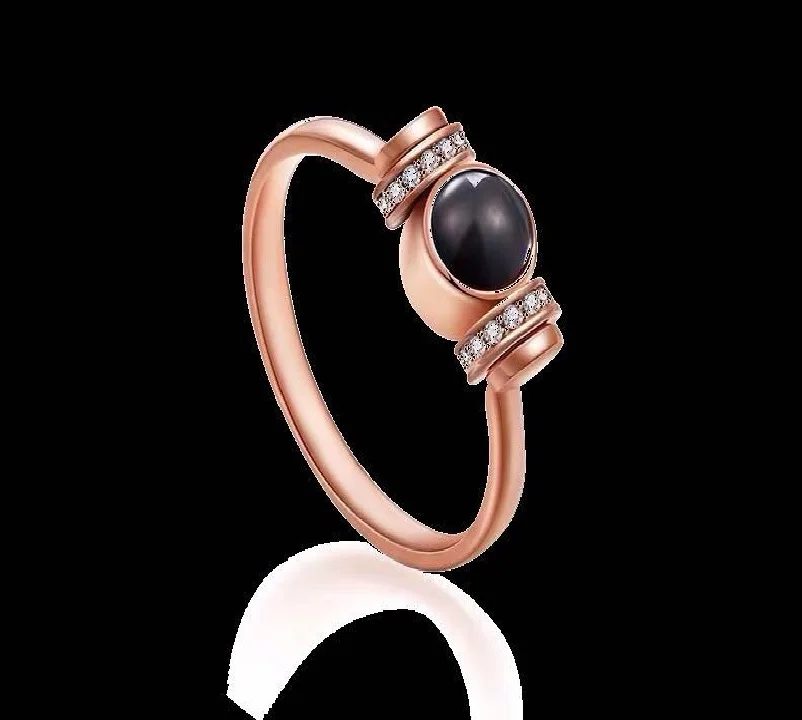 Coppie Ti Amo 100 Lingue Proiezione Anello Regolabile Color Argento Rosa Due In Un Anello Romantico Amante Femminile Regalo