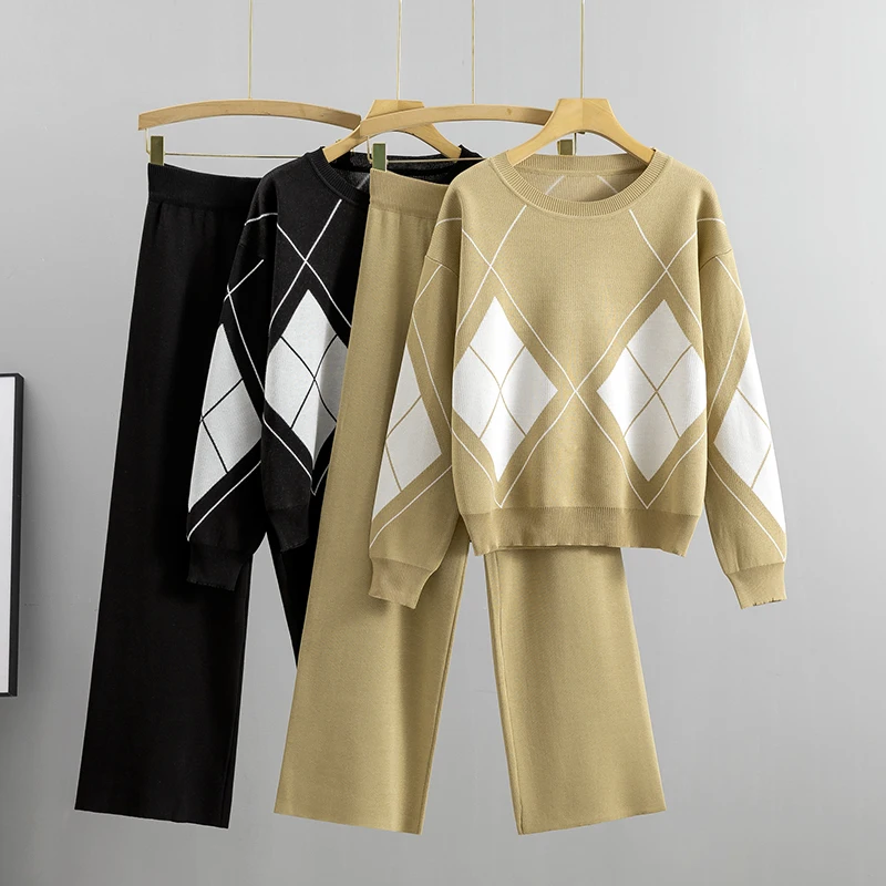 

Two Piece Sets Women Tracksuit Suit 2024 Autumn Trouser Suits Female Sweatshirt Solid Sports Pullover Outfits y2k Sportswear