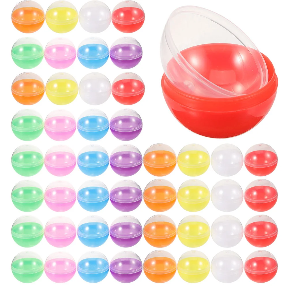 

120 Pcs Shell Fillable Capsules Balls Gumballs Machine Container Plastic Round Chewing