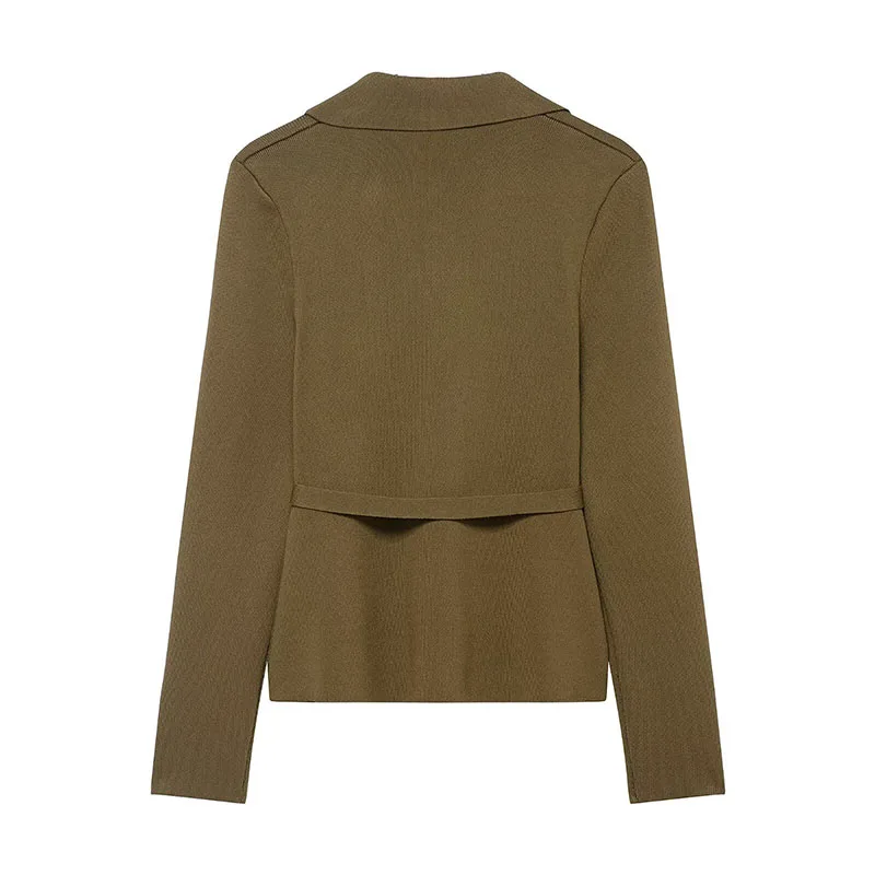 Women Knitted Midi Skirts Two Piece Sets 2025 New Chic Fashion Belt Knit Cardigan Coat Women's Suits Autumn Winter Woman Outfits