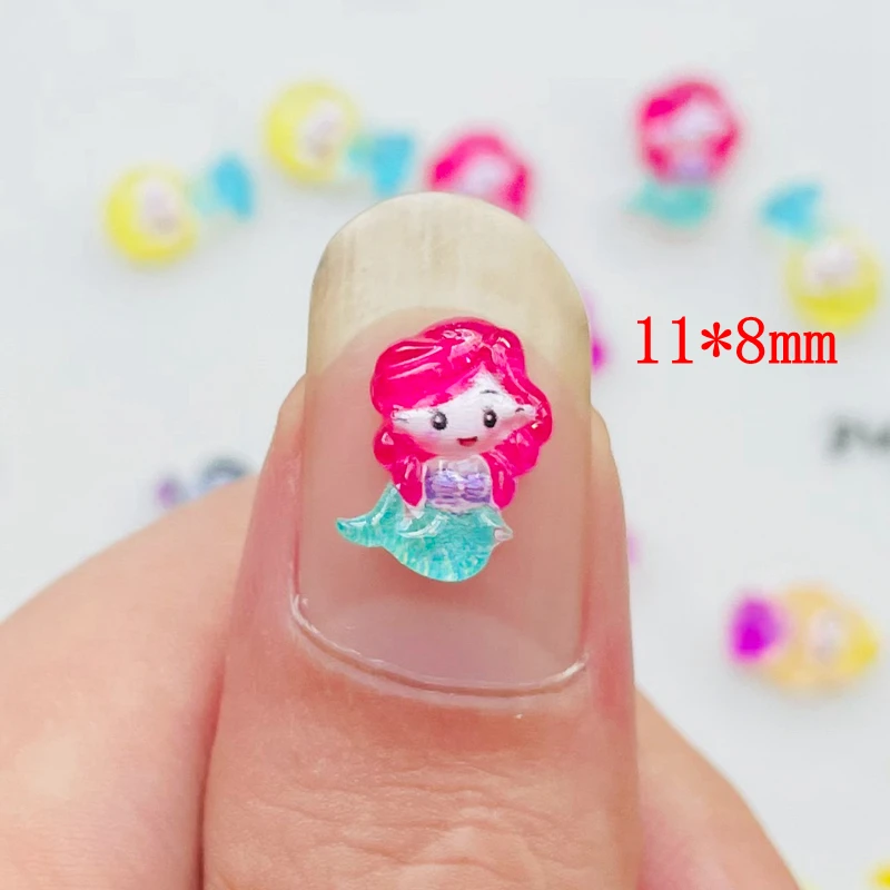 50 Pcs Cute Resin Mini Cartoon Princess Series Flat Back Stone Figurines DIY Wedding Scrapbook Manicure Hairpin Accessories simulation stones decor accessories,resin hairpin accessories,resin nail art crafts,resin jewelry accessories,resin flower embellishments