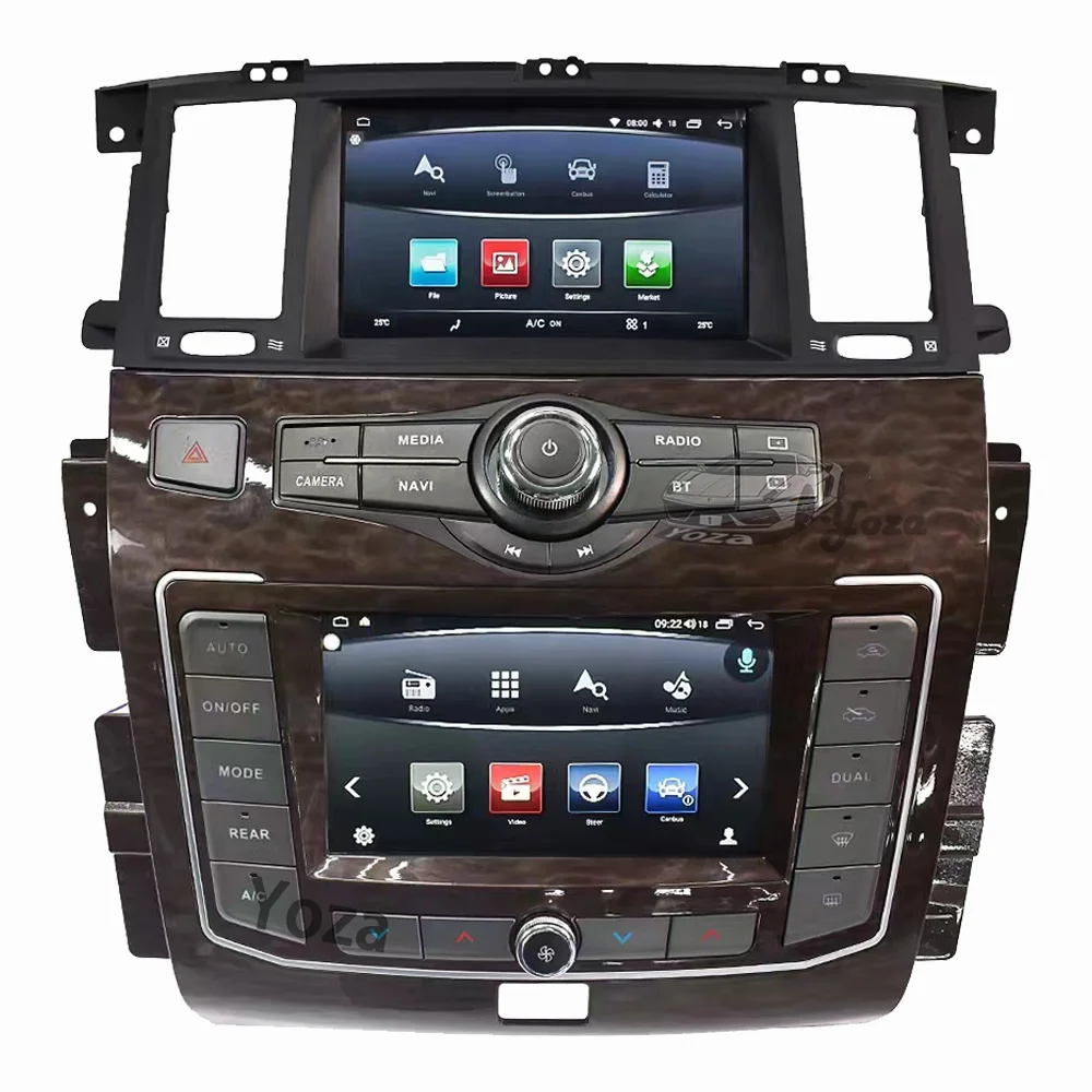 요자 카플레이 카라디오, 닛산 아르마다 패트롤 Y62 인피니티 QX56 QX80 2010-2020 용, 안드로이드 터치 스크린 멀티미디어 플레이어 내비게이션
