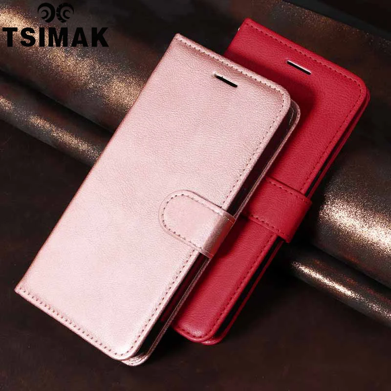 Leather Flip Wallet Phone Case with Card Slots & Magnetic Stand Feature