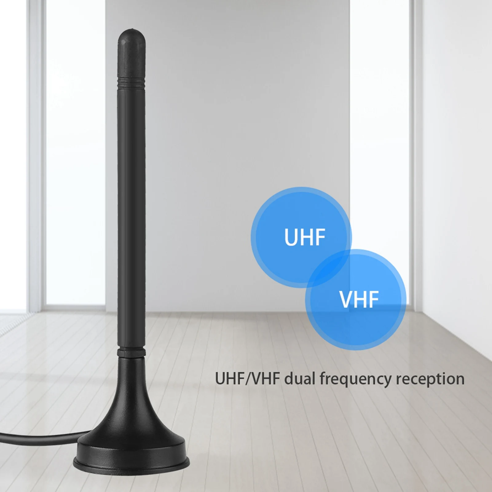 디지털 안테나 마그네틱 베이스 안테나 디지털 DVB-T 실내 HDTV 차량용 안테나 UHF VHF 듀얼 밴드 마그네틱 베이스 10DB TV 안테나