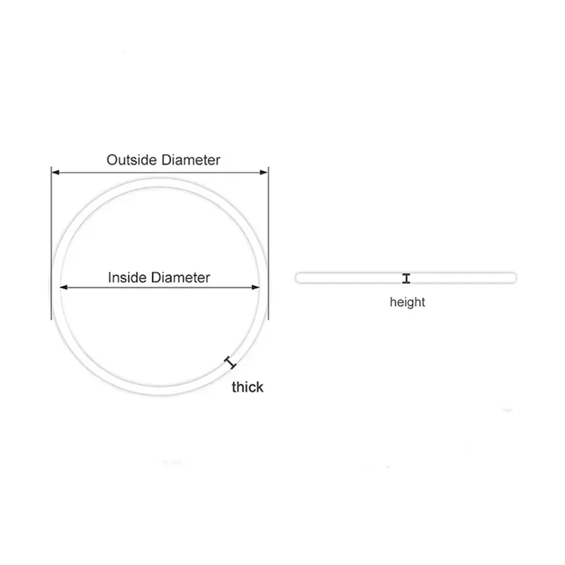 Red Plastic Gasket O-Ring Set (33-42MM) - Watch Case Bottom Cover Accessories