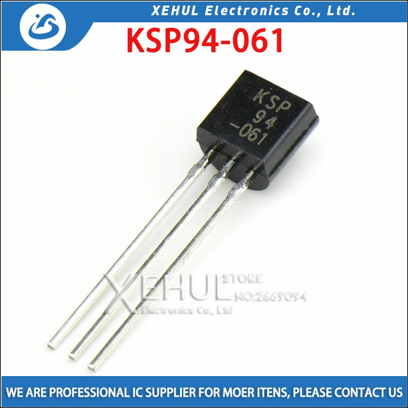 

KSP94 MPSA94 A94 TO-92 0.3A 400V PNP (100pcs / lot)