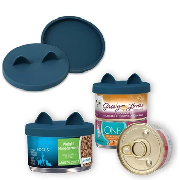 Coperchio in Silicone per Lattine di Cibo per Gatti, Accessori per l'Alimentazione degli Animali Domestici, Coperchio Pieghevole di Medie Dimensioni per Lattine di Cibo per Gatti
