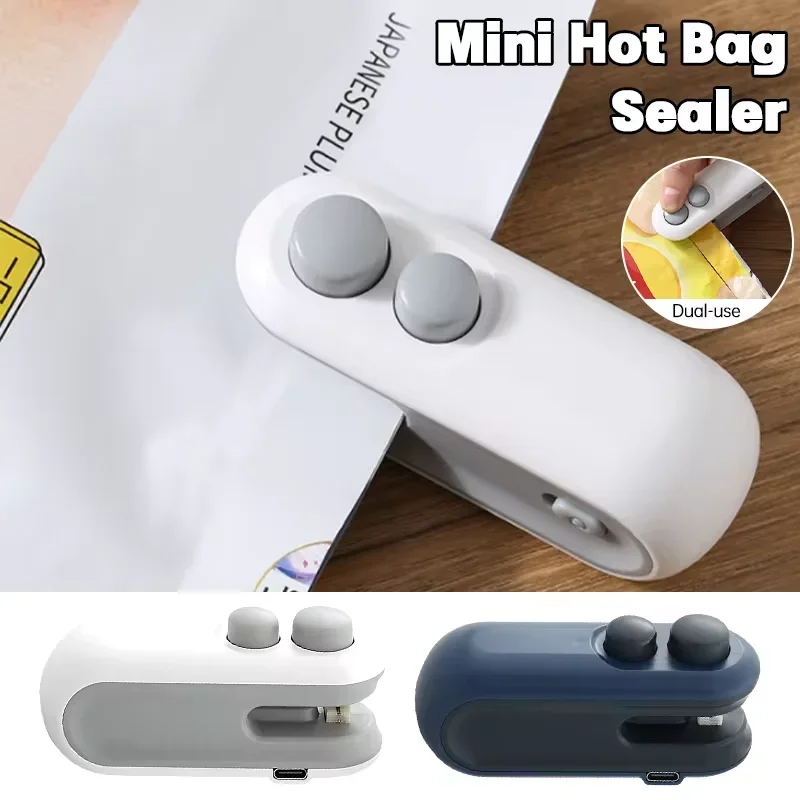 Electric Heat Bag Sealing Machine USB Charging magnetic attraction 2in1 Seal Cutting Handheld Plastic Bag Heat Sealer 2026 2