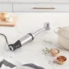 Electrics Stainless Steel Immersion Blender 2 Piece Turbo Function 600 Watts Detachable, Variable Speed Control, Hand Blander 2