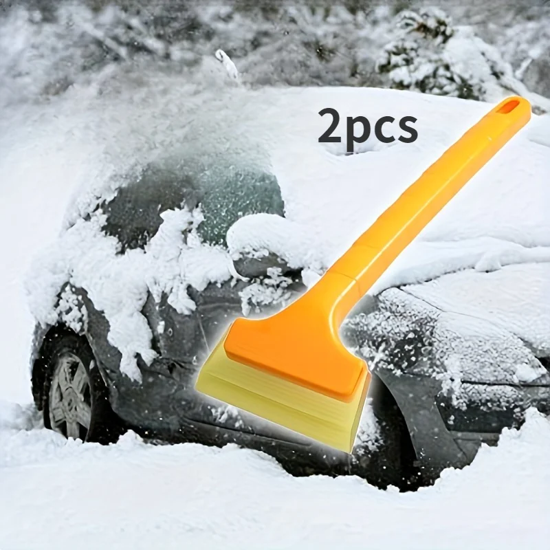 2pcs Car snow shovel, glass tool, snow brush, defrosting and ice removal shovel, scraping shovel