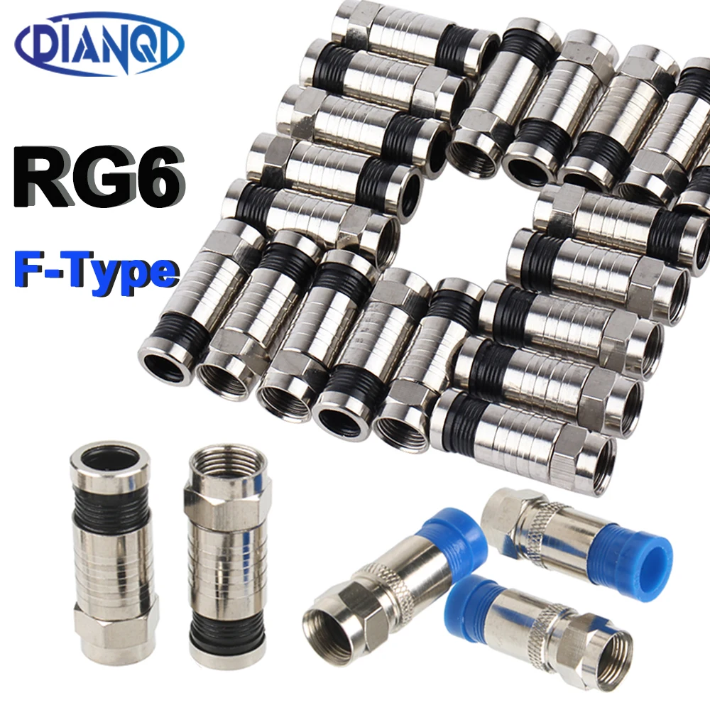 Lot De 10 Connecteurs BNC Mâles à Compression Pour Câble RG6 – Neuf