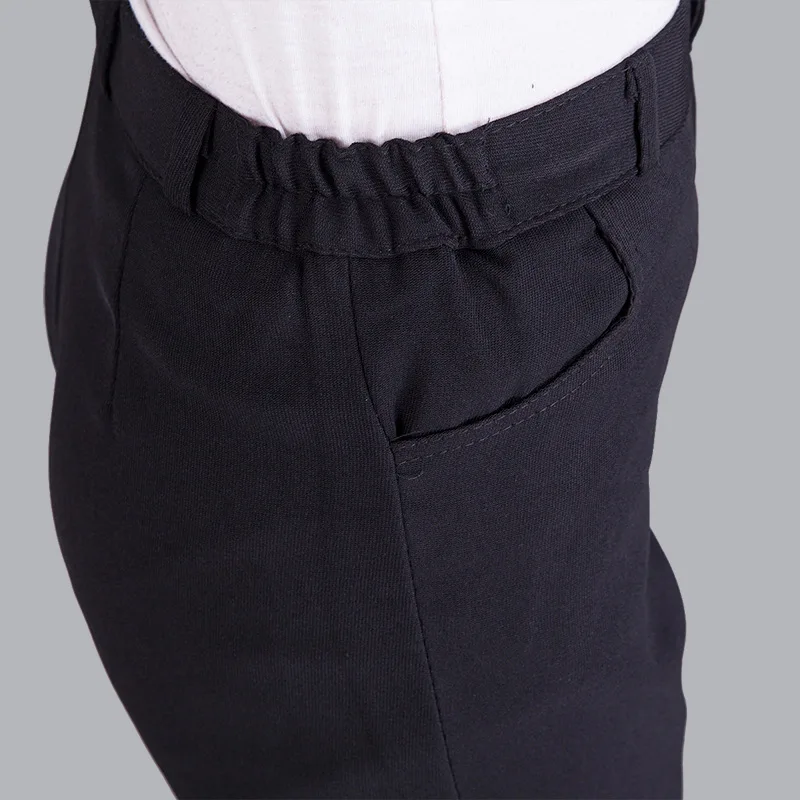 Thickened Women's Autumn And Winter Elastic Straight-Leg Pants Restaurant Catering Waiter Work