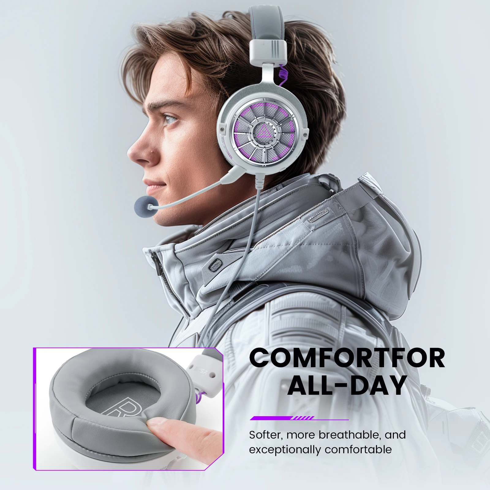 EKSA StarEngine S PC Gaming Headset Wired Stereo Over-Ear