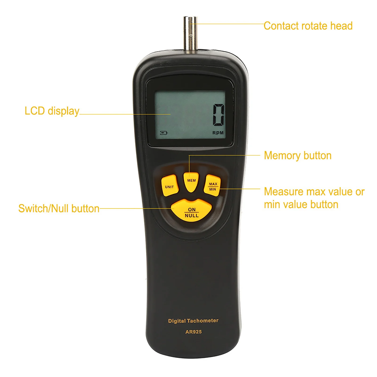 SMART SENSOR 0.5~19999 RPM Contact Digital Tachometer Rotation Meter with LCD Backlight Display tachometer gauge engine tachometer tachometer meter