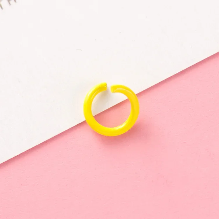 DIY 보석 액세서리 다채로운 금속 페인트 단일 링 커넥터, 수제 오픈 서클 펜던트 핸드백 랜야드 정리함