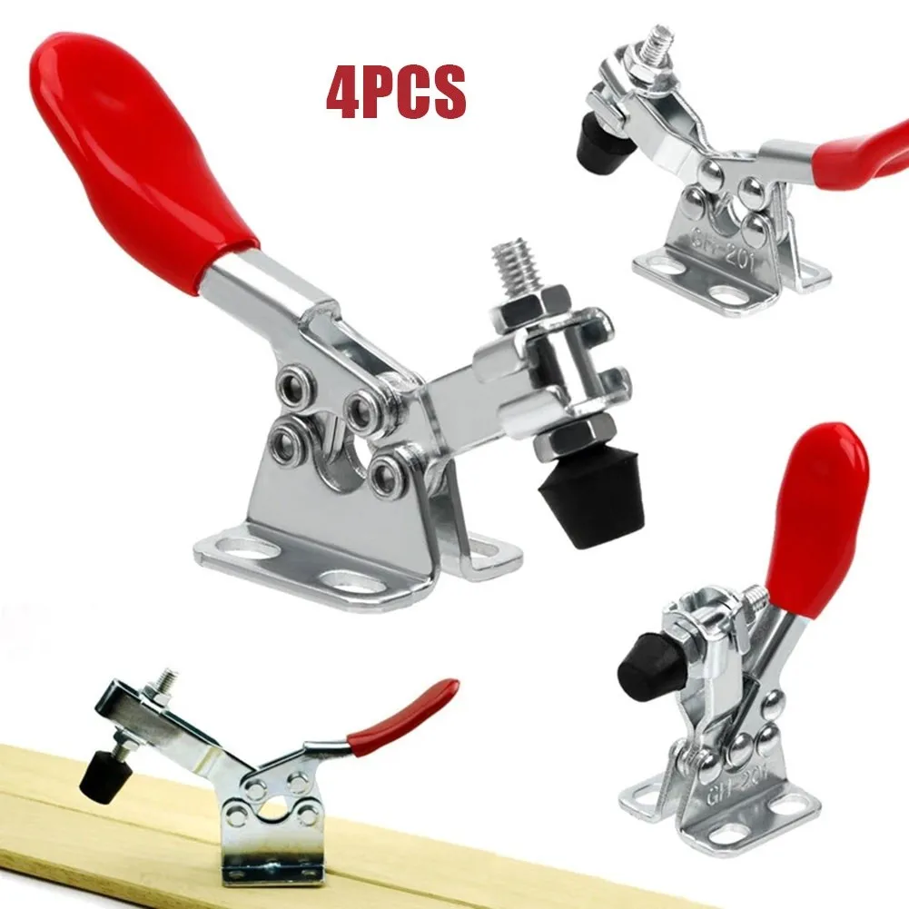 

Clamps Quick Clamp Welding GH201 Horizontal Type 4 Pieces Fixed Clamp Garden Hand Tools Home Pliers Tools Vises