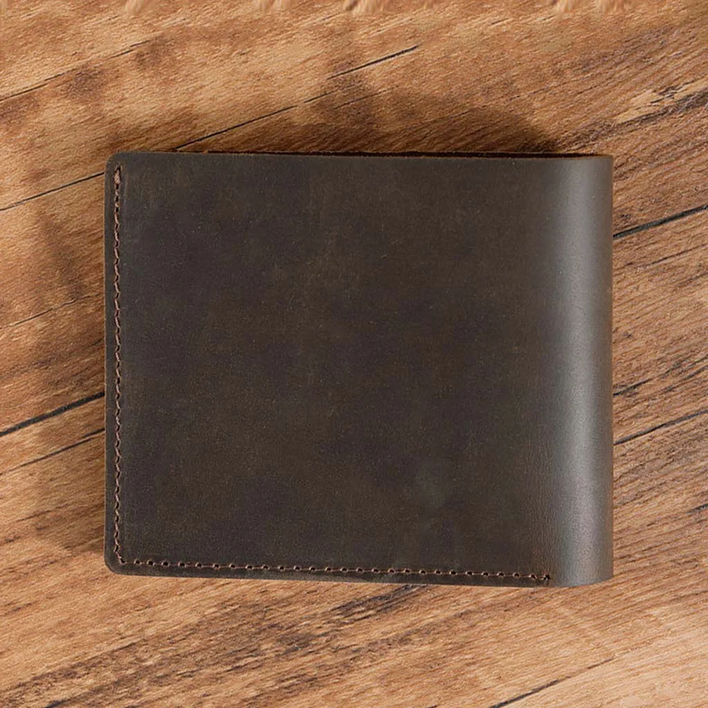 Handmade Personalised Leather Wallet for Men Breif Men Wallets Short Vintage Retro Manmade Wallet Money Bags 4